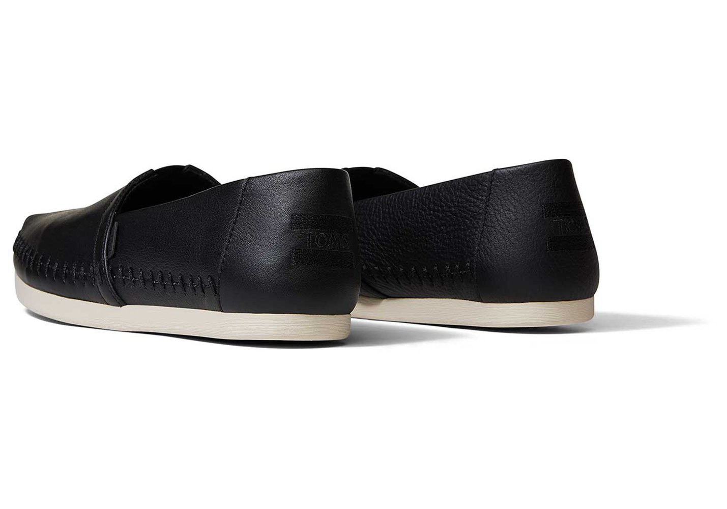 Toms Espadryle Damskie Czarne - Alpargata Skórzane - 68HUFGSYW